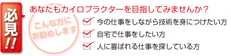 目指せ、カイロプラクター！